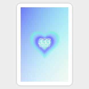 Angel Number 333 Heart Aura Sticker